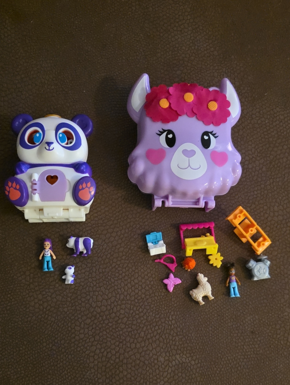 Purple Flower Llama Playset with Accessories for Kids
